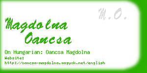 magdolna oancsa business card